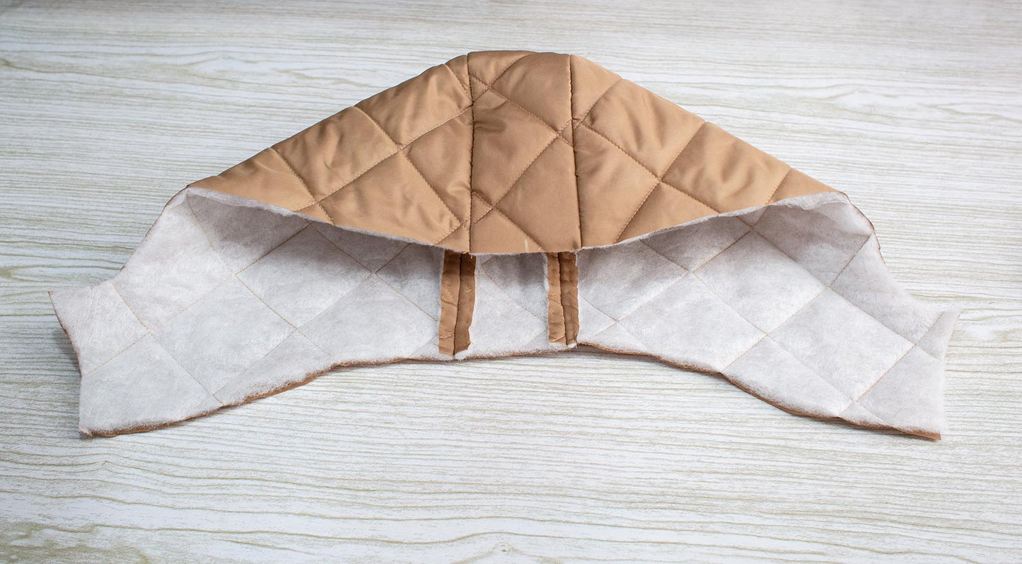 Detachable hood with zipper PDF Pattern