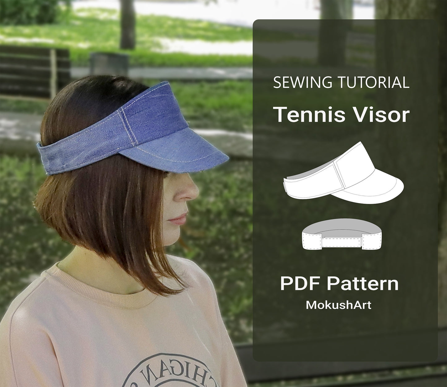 Tennis Visor Sewing Pattern PDF – DIY Sun Visor Hat
